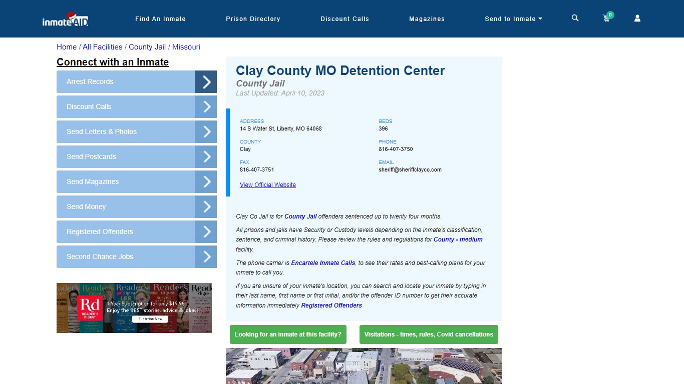 Clay County MO Detention Center - Inmate Locator - Liberty, MO